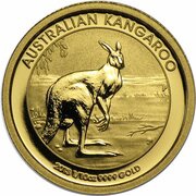 15 Dollars - Elizabeth II 4th Portrait - Kangaroo - Gold Bullion Coin, Australia, 2013 reverse image