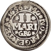 2 Mariengroschen - Moritz, Germany, 1656 reverse image