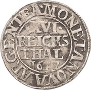1⁄16 Thaler - John Adolph, Germany, 1677 reverse image
