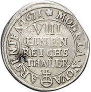 ⅛ Thaler - Moritz, Germany, 1671-1673 reverse image