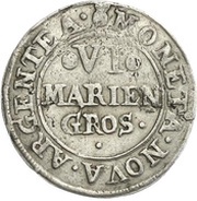 6 Mariengroschen - Moritz, Germany, 1672 reverse image