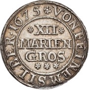 12 Mariengroschen - John Adolph, Germany, 1675 reverse image