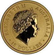 15 Dollars - Elizabeth II 4th Portrait - Kangaroo - Bullion Coin obverse image