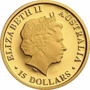 15 Dollars - Elizabeth II 4th Portrait - Koala - Gold Bullion Coin obverse image