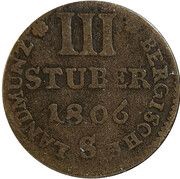 3 Stüber - Maximilian IV Joseph, Germany, 1806 reverse image