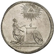 1 Ducat Peace; Silver pattern strike obverse image