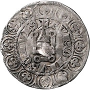1 Groschen Tournois Counterstamped reverse image