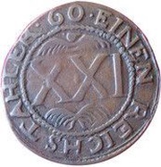 21 Heller, Germany, 1689-1690 reverse image