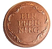 1 Pfenning - Christian Frederick Charles Alexander, Germany, 1757 reverse image