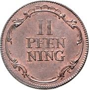 2 Pfennig - Christian Frederick Charles Alexander, Germany, 1757 reverse image