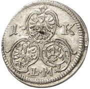 1 Kreuzer - John Frederick, Germany, 1683-1685 reverse image