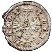 1 Kreuzer - William Frederick, Germany, 1717-1722 reverse image