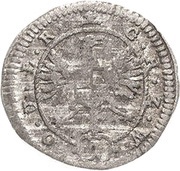 1 Kreuzer - Christiane Charlotte, Germany, 1726 reverse image