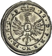 1 Kreuzer - Charles William Frederick, Germany, 1732-1745 reverse image