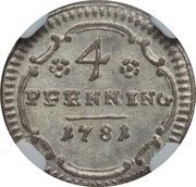 4 Pfenning - Christian Frederick Charles Alexander reverse image