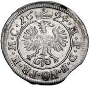 2 Kreuzers - George Frederick II, Germany, 1694 reverse image