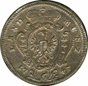 6 Kreuzers - Charles William Frederick, Germany, 1745-1753 reverse image