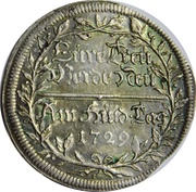 2 Groschen - Charles William Frederick, Germany, 1729 reverse image
