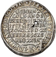 6 Kreuzers - Joachim Ernest Death, Germany, 1625 reverse image