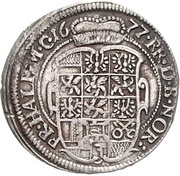 6 Kreuzers - John Frederick, Germany, 1677-1678 reverse image