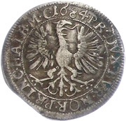 6 Kreuzers - John Frederick, Germany, 1683-1684 reverse image