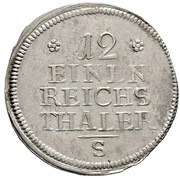 1⁄12 Thaler - Charles William Frederick, Germany, 1755-1756 reverse image