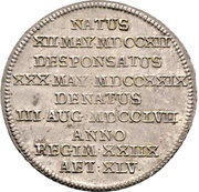 ⅙ Thaler - Charles William Frederick Death, Germany, 1757 reverse image