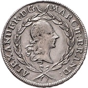 20 Kreuzers - Christian Frederick Charles Alexander obverse image