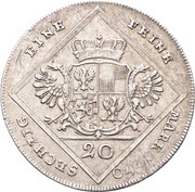 20 Kreuzers - Christian Frederick Charles Alexander, Germany, 1770 reverse image