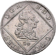20 Kreuzers - Christian Frederick Charles Alexander obverse image