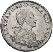 ¼ Thaler - Christian Frederick Charles Alexander ¼ Konventionstaler obverse image