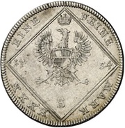 30 Kreuzers - Charles William Frederick, Germany, 1754 reverse image