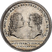 ½ Thaler - Charles William Frederick Marriage obverse image