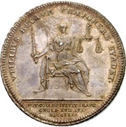 ½ Thaler - Charles William Frederick Ansbach Justice Board, Germany, 1730 reverse image
