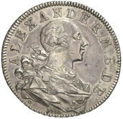 ½ Thaler - Christian Frederick Charles Alexander ½ Konventionstaler obverse image