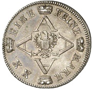 ½ Thaler - Christian Frederick Charles Alexander ½ Konventionstaler, Germany, 1760 reverse image