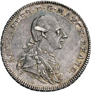 ½ Thaler - Christian Frederick Charles Alexander ½ Konventionstaler obverse image