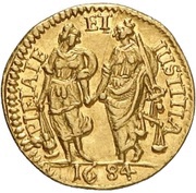 ¼ Ducat - John Frederick, Germany, 1680-1684 reverse image
