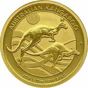 15 Dollars - Elizabeth II 4th Portrait - Kangaroo - Gold Bullion Coin, Australia, 2018 reverse image