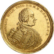 1 Thaler - Charles William Frederick Gold pattern strike; Falkentaler obverse image