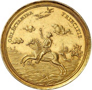 1 Thaler - Charles William Frederick Gold pattern strike; Falkentaler, Germany, 1753 reverse image