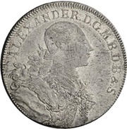 1 Thaler - Christian Frederick Charles Alexander obverse image