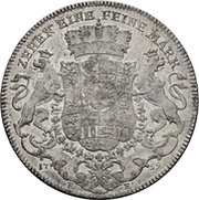 1 Thaler - Christian Frederick Charles Alexander, Germany, 1759 reverse image