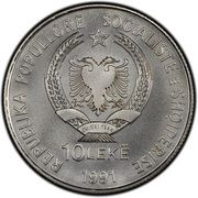 10 Lekë 1992 Summer Olympic Games obverse image