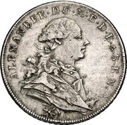 1 Thaler - Christian Frederick Charles Alexander Konventionstaler obverse image