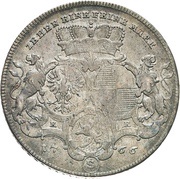 1 Thaler - Christian Frederick Charles Alexander, Germany, 1766 reverse image