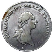 1 Thaler - Christian Frederick Charles Alexander obverse image