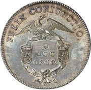 1 Thaler - Christian Frederick Charles Alexander Acquisition of Bayreuth, Germany, 1769 reverse image