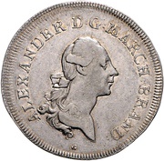 1 Thaler "Konventionstaler" - Christian Frederick Charles Alexander obverse image