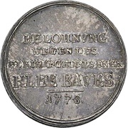 1 Thaler "Prämientaler" - Alexander, Germany, 1775 reverse image